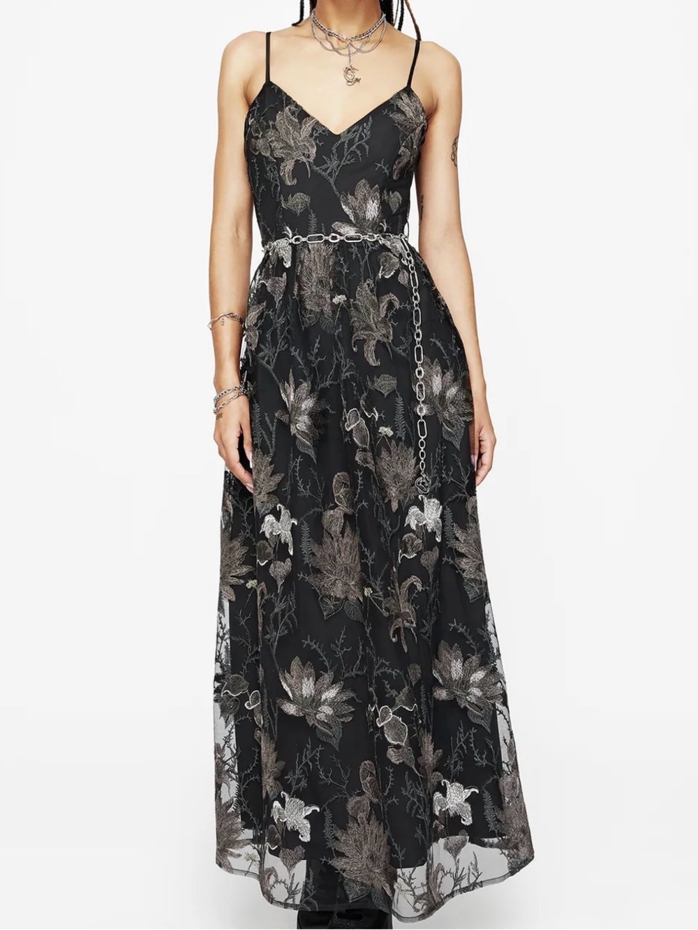 Embroidered Floral Dress